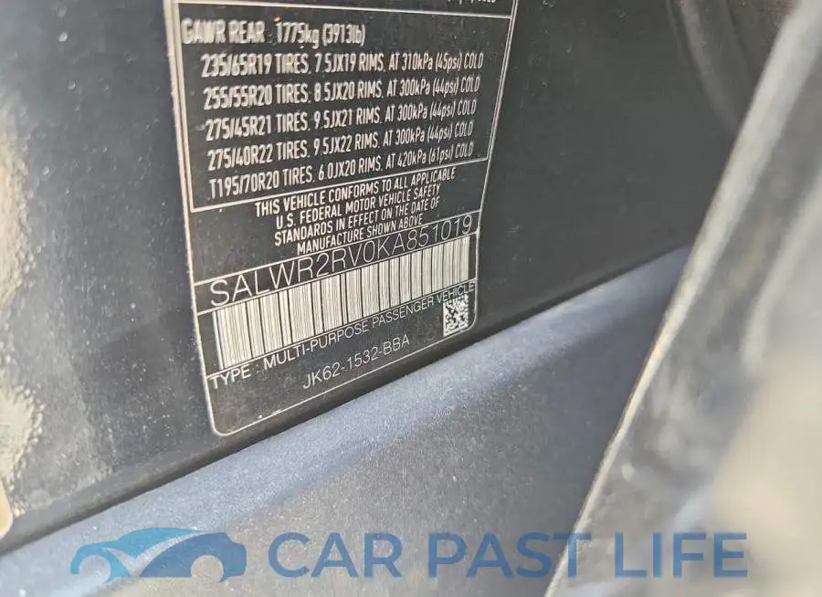 SALWR2RV0KA851019# 13