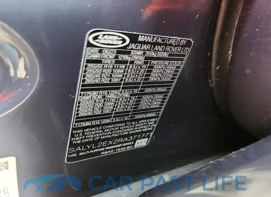 SALYL2EX2RA371771# 13