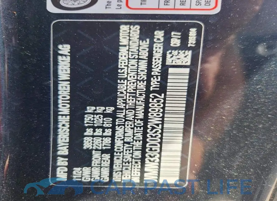 WMW33GD03S2W89852# 12