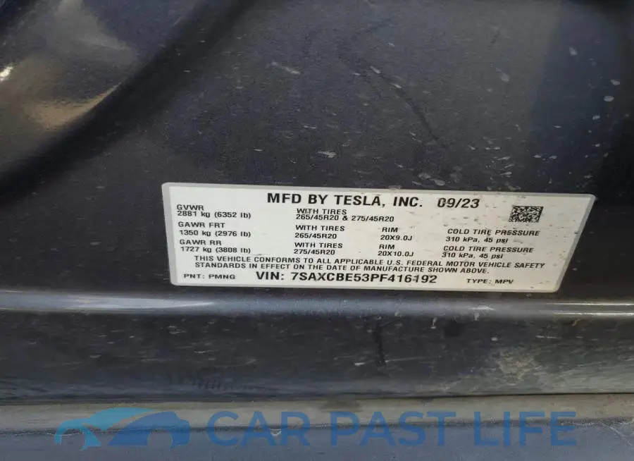 7SAXCBE53PF416192# 13