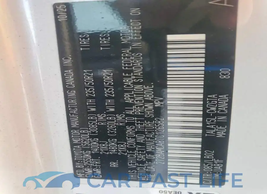 2T2BAMCA8TC126582# 13