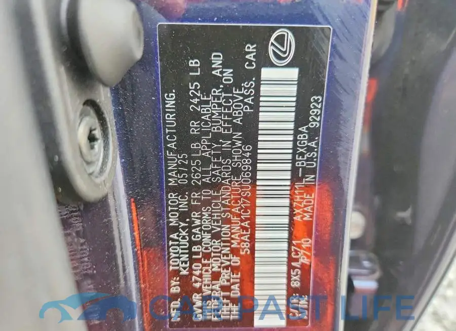 58AEA1C17SU069846# 12