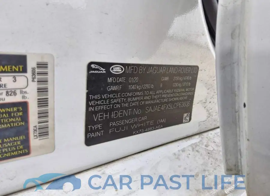 SAJAE4FX5LCP63606# 5