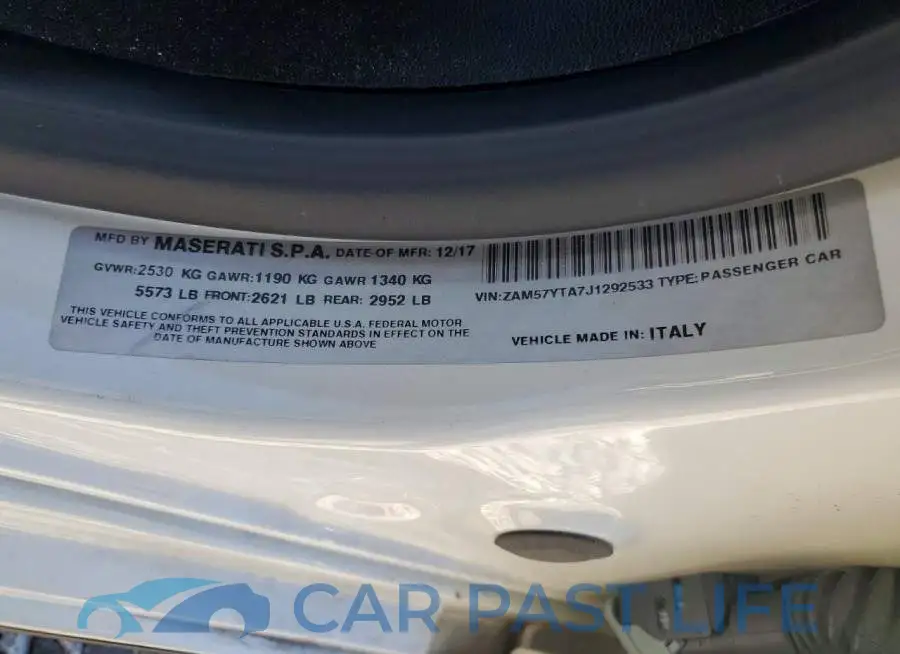 ZAM57YTA7J1292533# 12