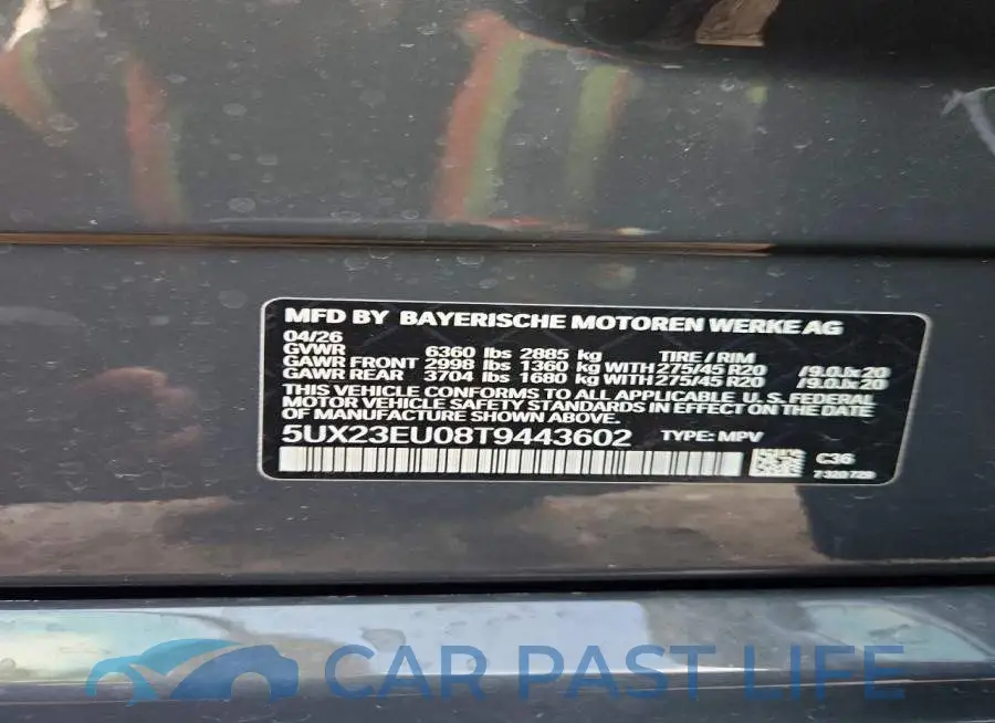 5UX23EU08T9443602# 14