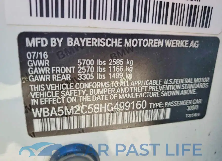 WBA5M2C58HG499160# 12