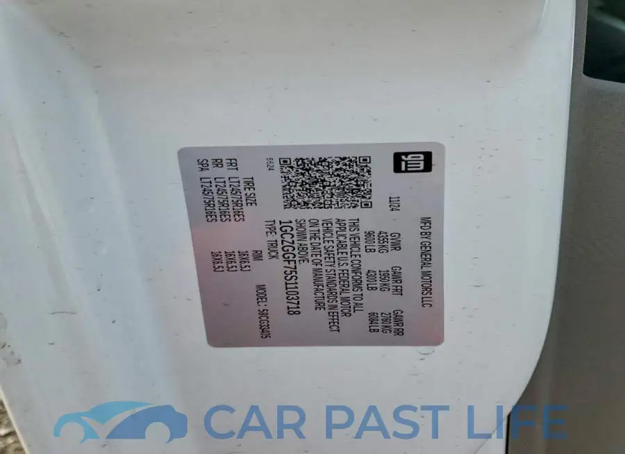1GCZGGF75S1103718# 13