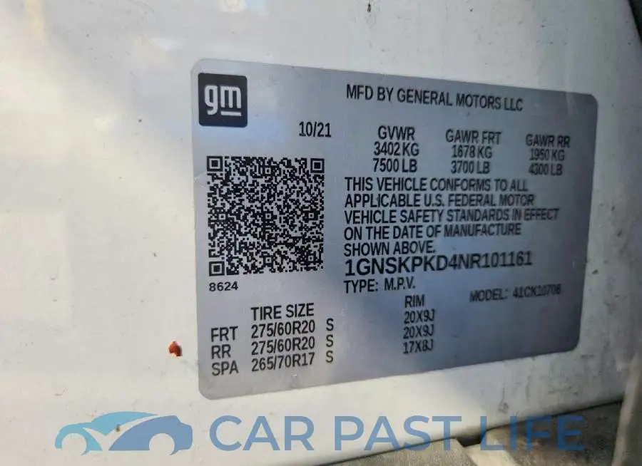 1GNSKPKD4NR101161# 14