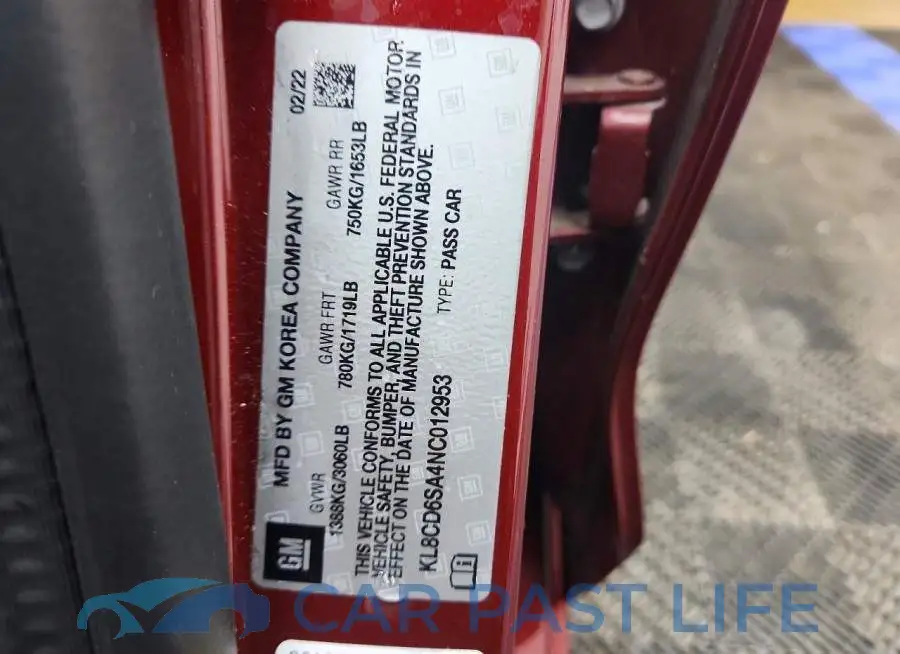 KL8CD6SA4NC012953# 12