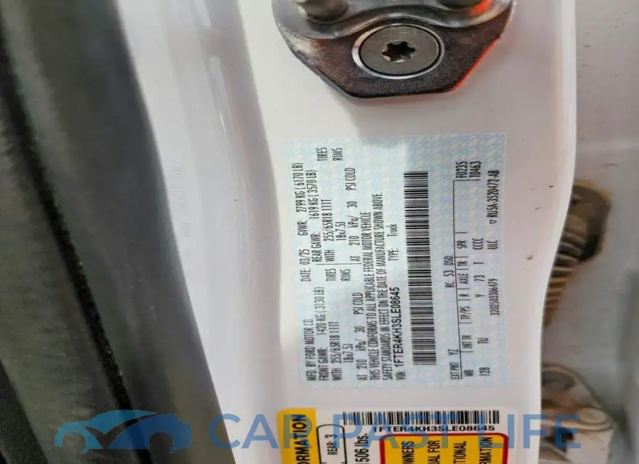1FTER4KH3SLE08645# 12