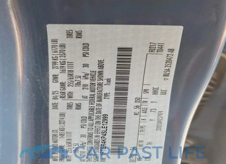 1FTER4KP4SLE12999# 12