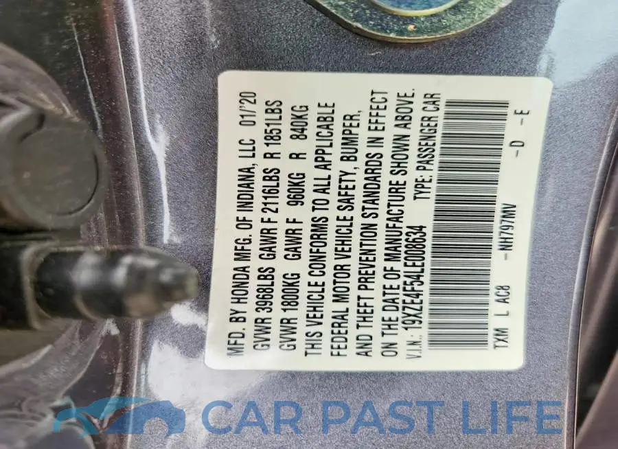 19XZE4F54LE008634# 12