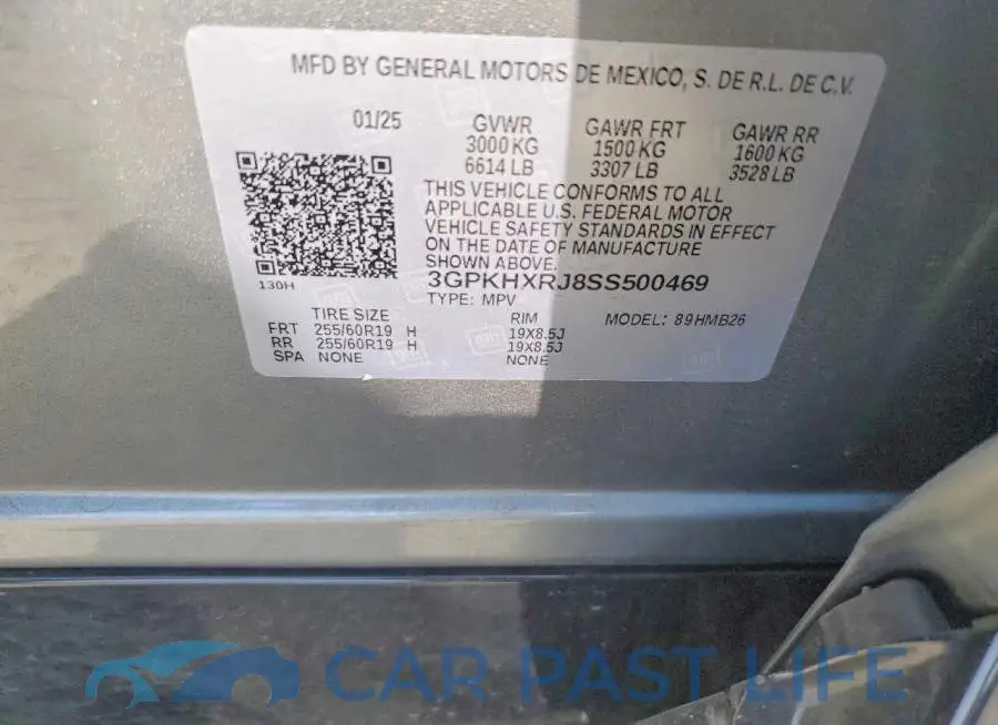 3GPKHXRJ8SS500469# 12