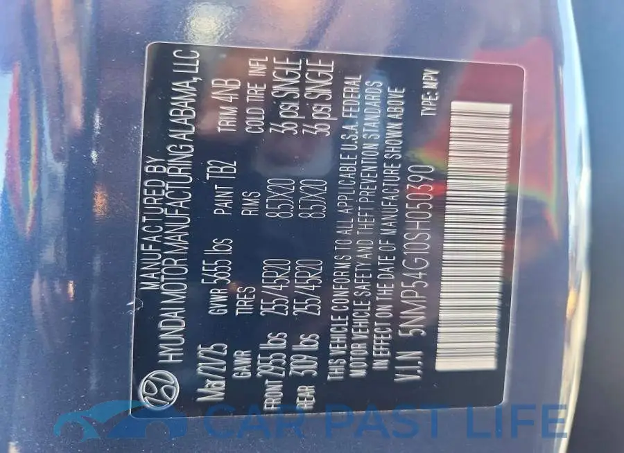 5NMP54G10SH050390# 14