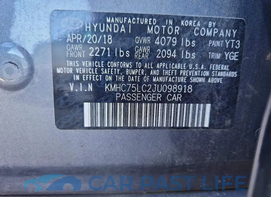 KMHC75LC2JU098918# 12