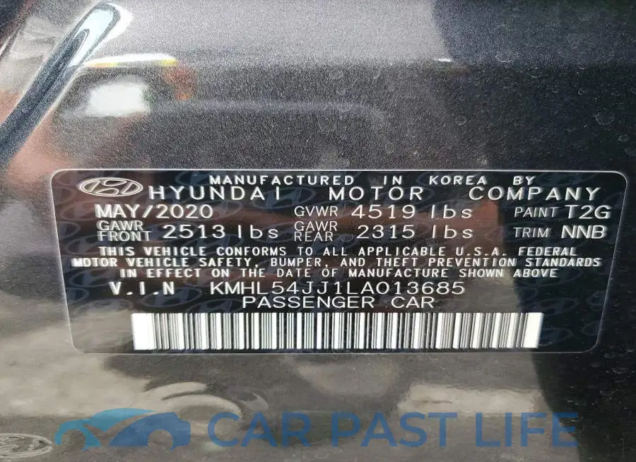 KMHL54JJ1LA013685# 12