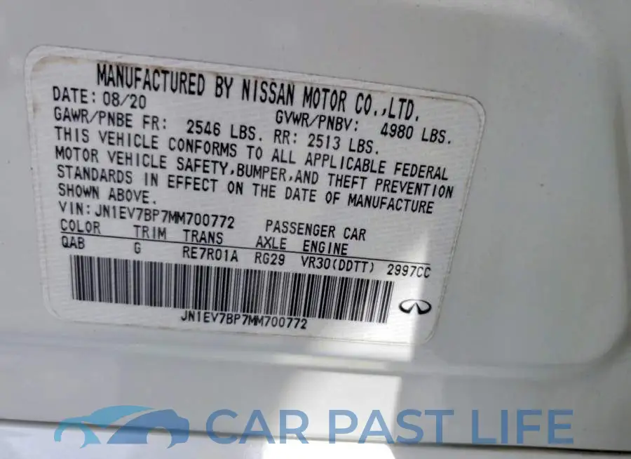 JN1EV7BP7MM700772# 12