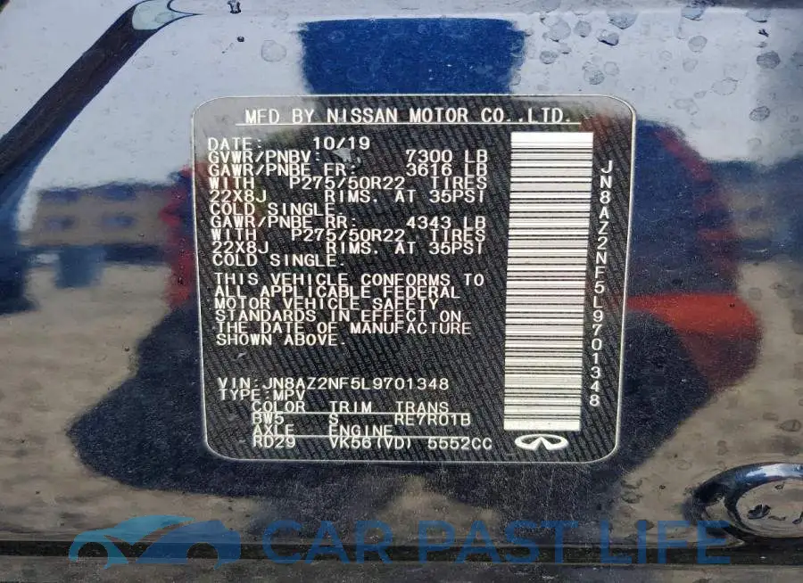 JN8AZ2NF5L9701348# 13