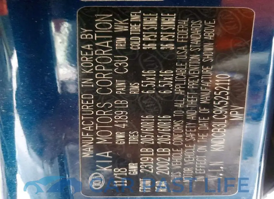 KNDCB3LC9K5252110# 12