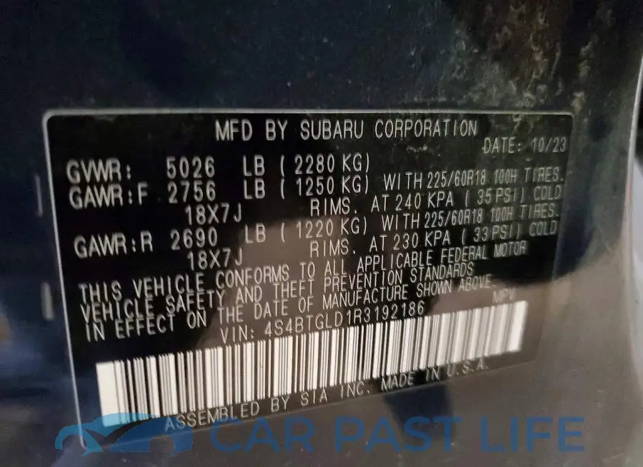 4S4BTGLD1R3192186# 13