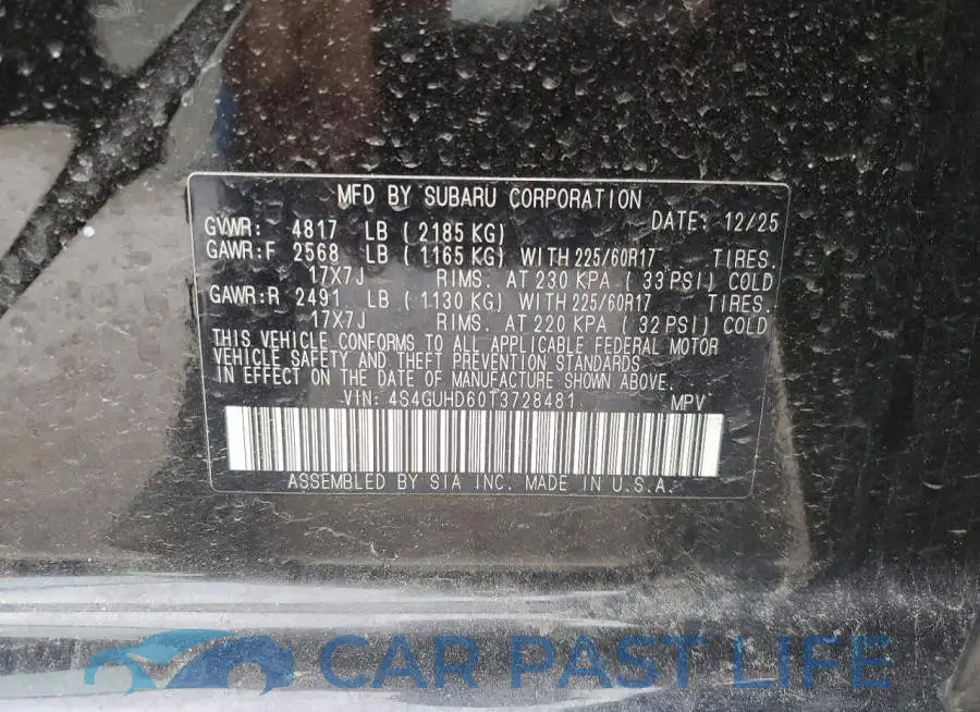 4S4GUHD60T3728481# 14