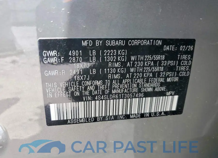 4S4SLDR61T3057496# 14