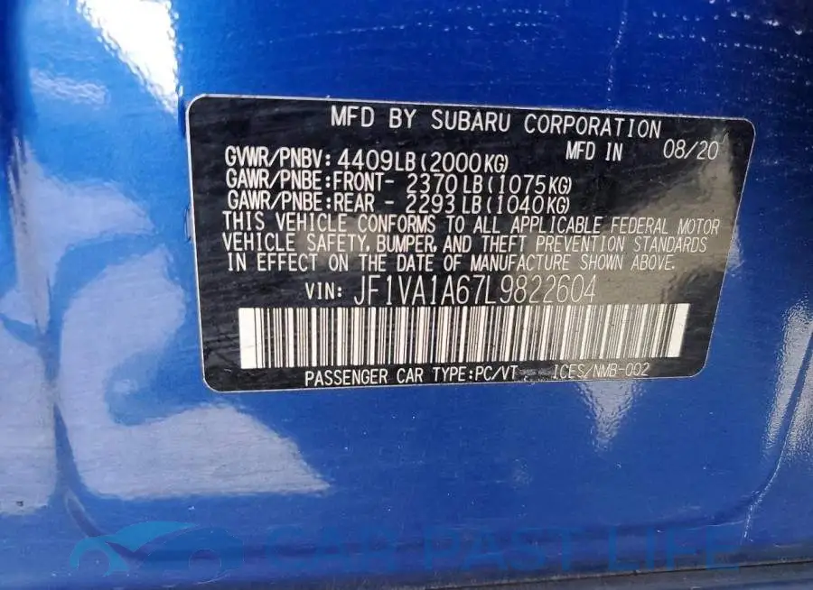 JF1VA1A67L9822604# 13