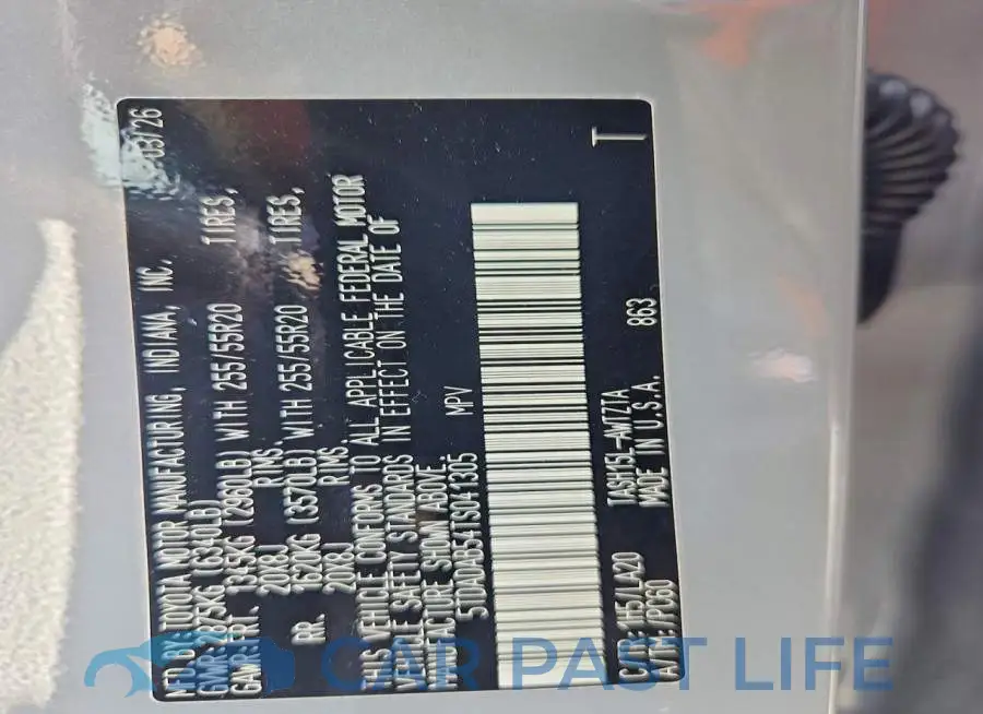 5TDADAB54TS041305# 13