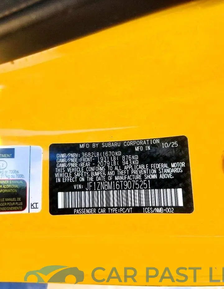 JF1ZNBM16T9075251# 12