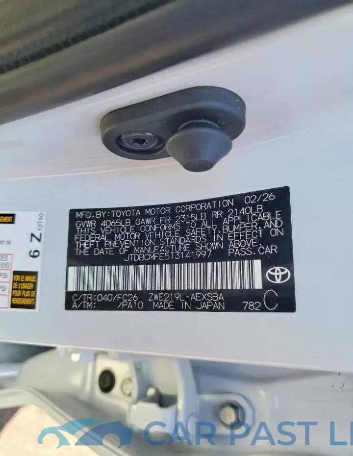 JTDBCMFE5T3141997# 12
