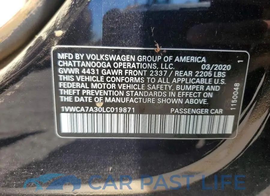 1VWCA7A30LC019871# 12