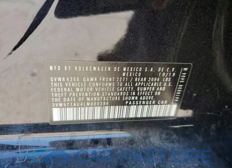 3VW5T7AU4LM000394# 12