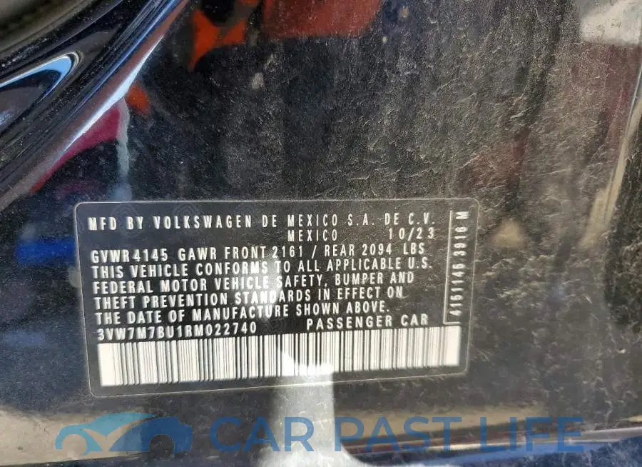 3VW7M7BU1RM022740# 13