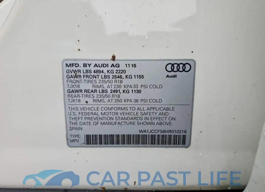 WA1JCCFS6HR010216# 12