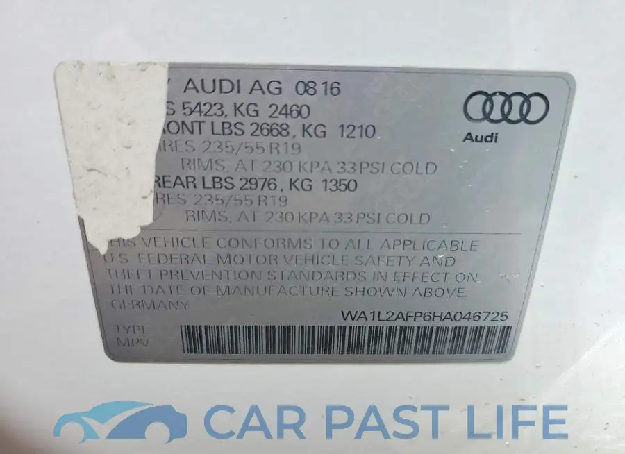 WA1L2AFP6HA046725# 13