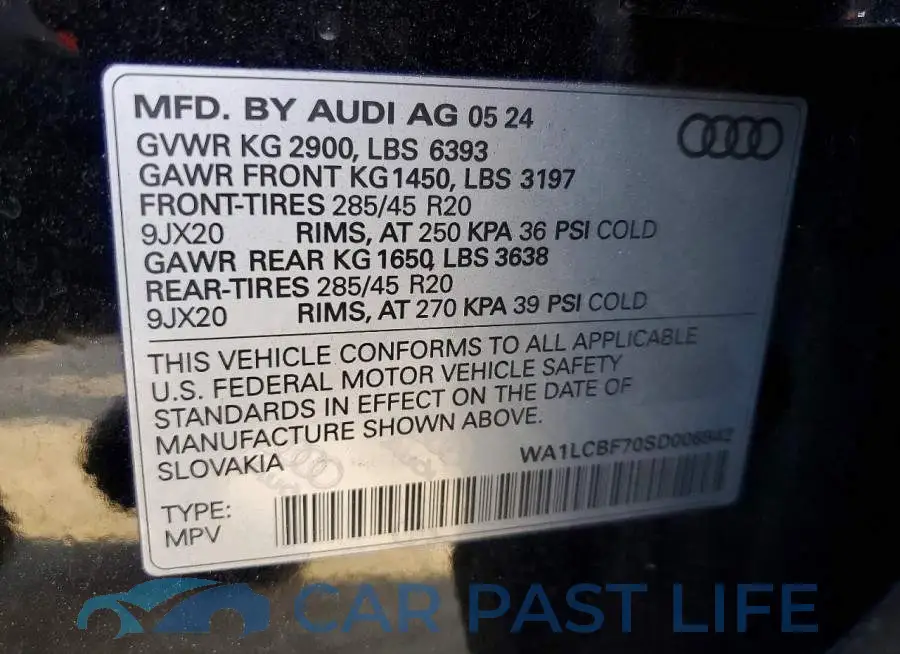 WA1LCBF70SD006942# 14