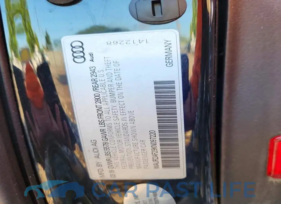 WAUR2AF29KN097220# 12
