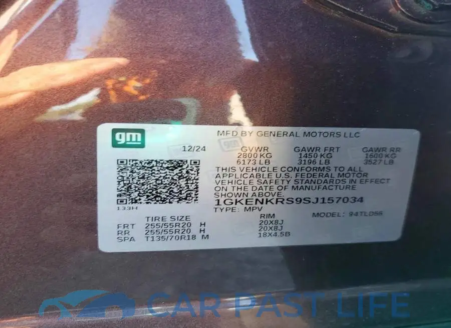 1GKENKRS9SJ157034# 14