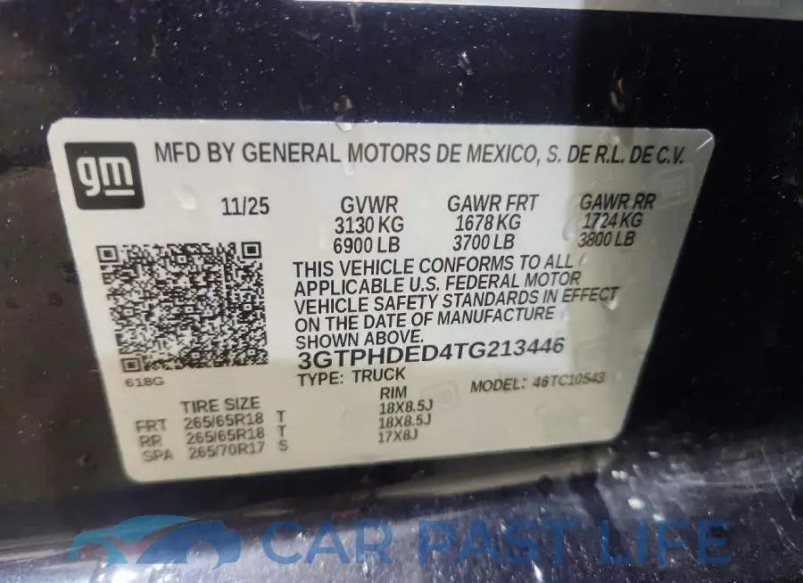3GTPHDED4TG213446# 12