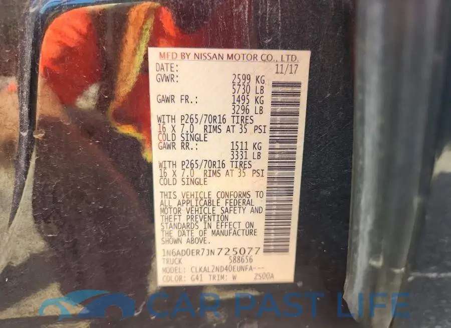 1N6AD0ER7JN725077# 12