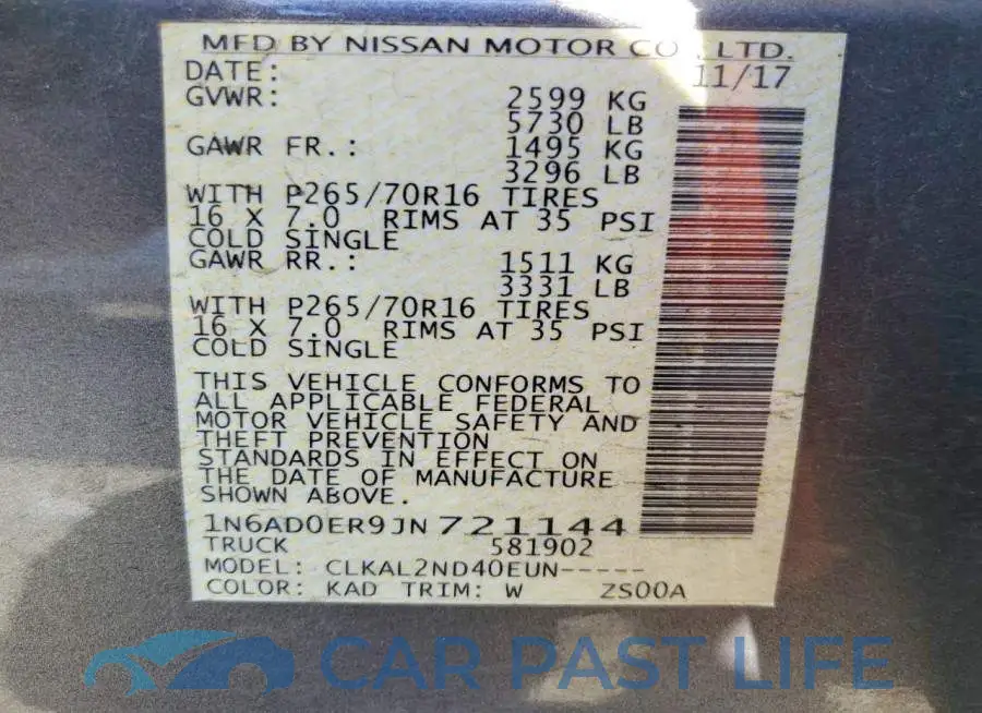 1N6AD0ER9JN721144# 13