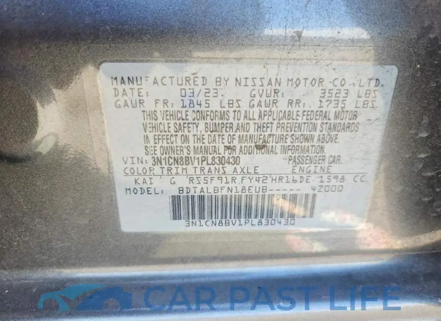 3N1CN8BV1PL830430# 12