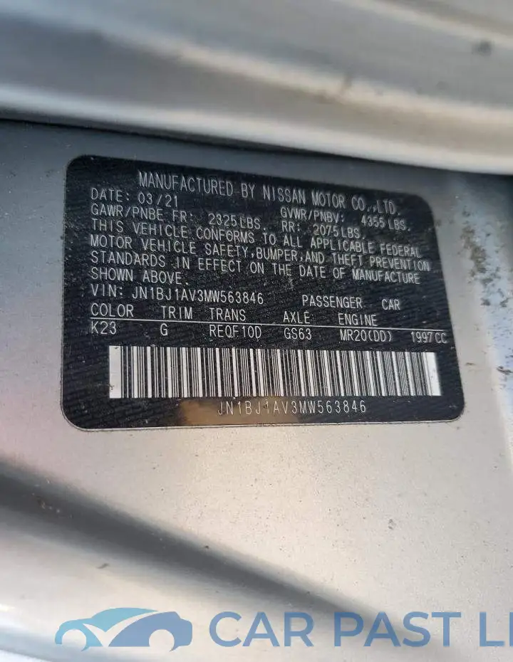JN1BJ1AV3MW563846# 14