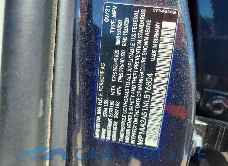 WP1AA2A51MLB16804# 13