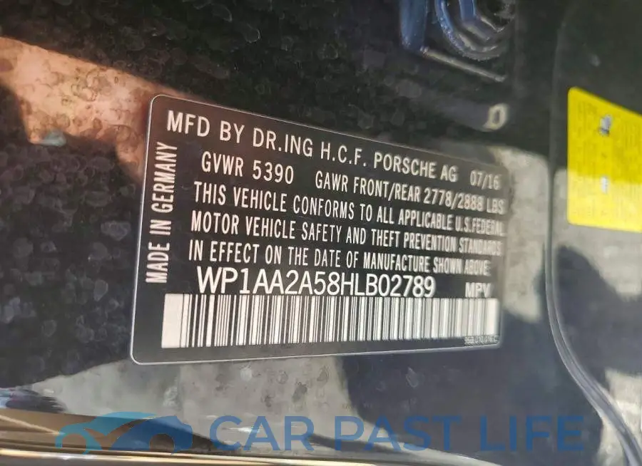 WP1AA2A58HLB02789# 12
