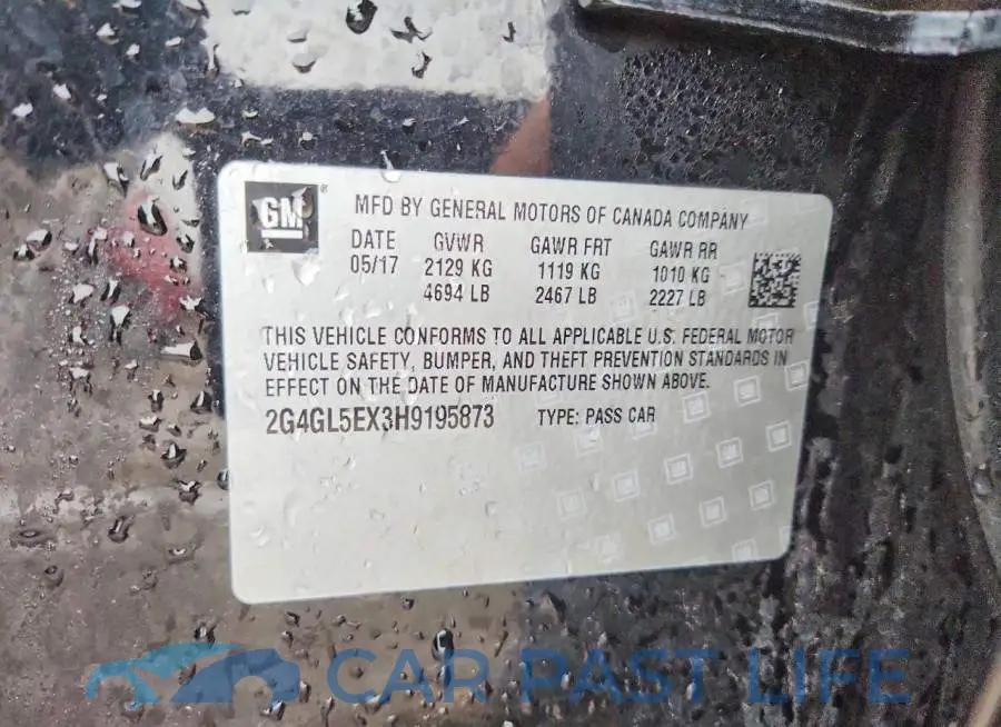 2G4GL5EX3H9195873# 12