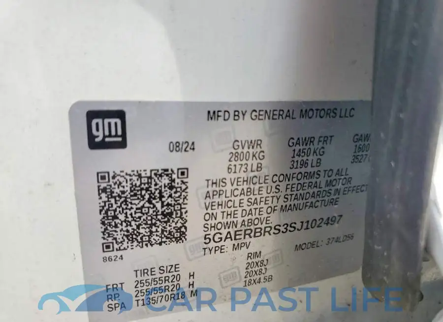 5GAERBRS3SJ102497# 12
