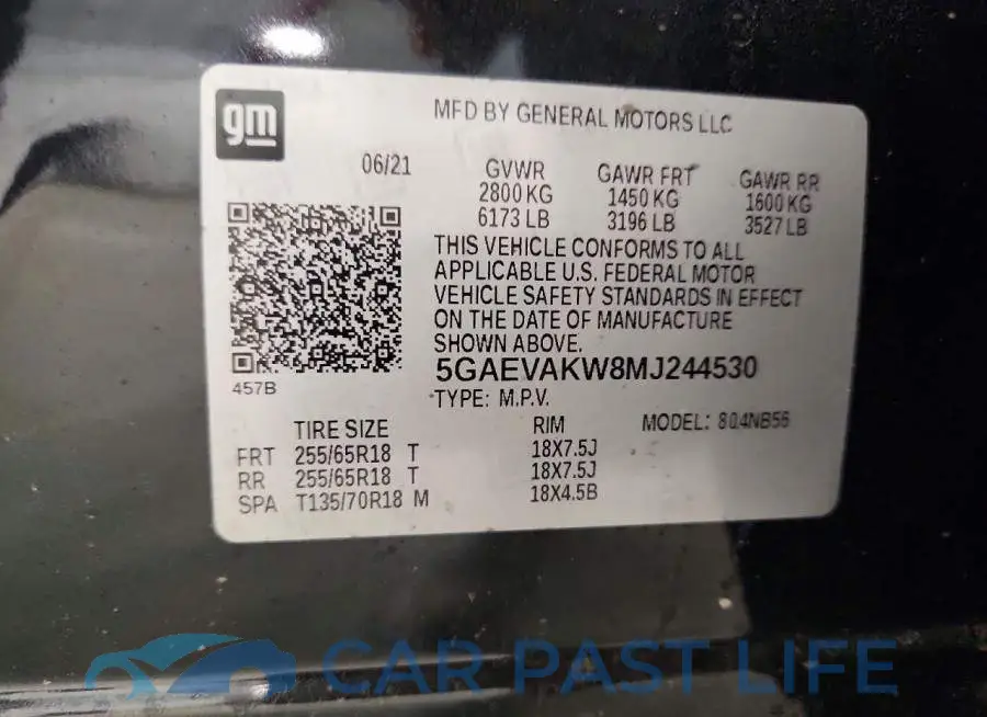 5GAEVAKW8MJ244530# 13