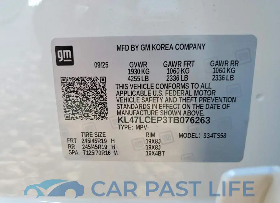 KL47LCEP3TB076263# 14