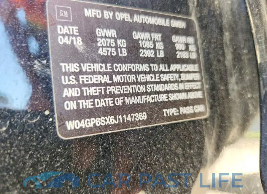 W04GP6SX6J1147369# 12